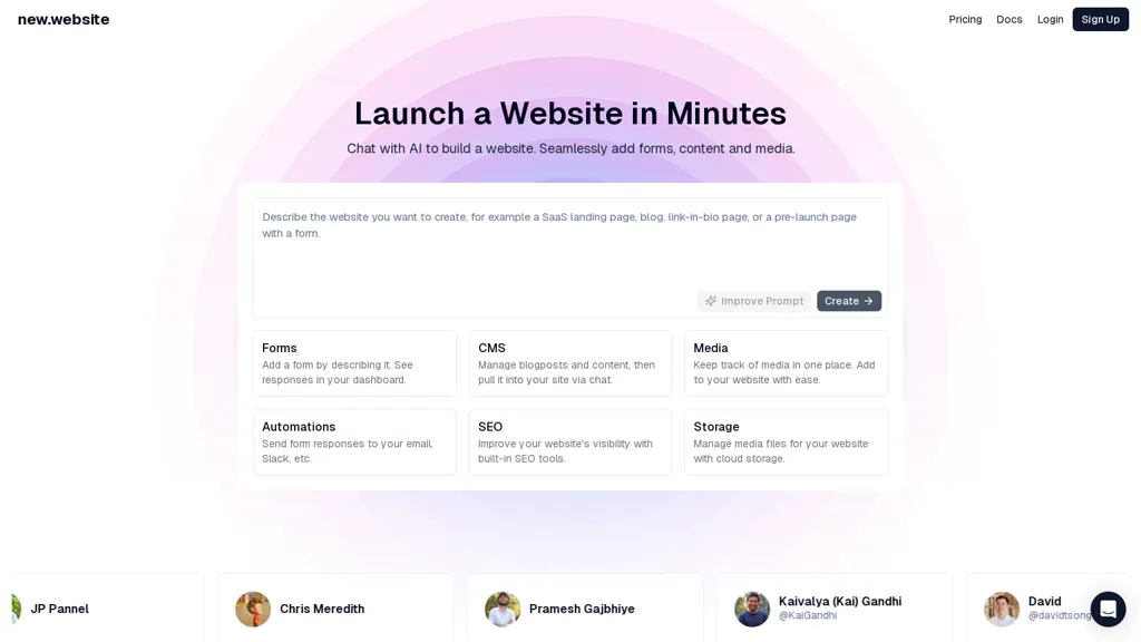 New.Website screenshot