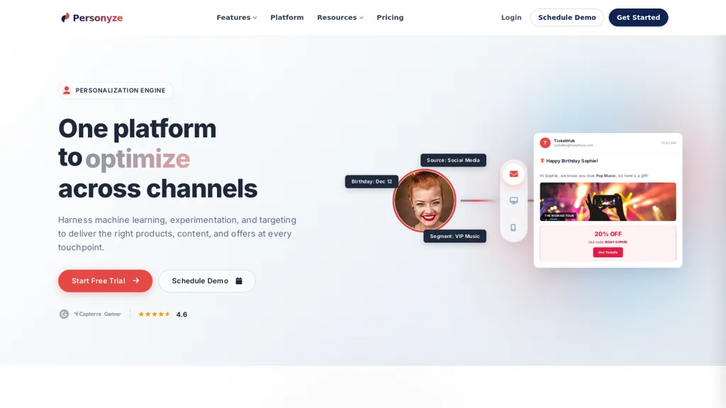 Personyze screenshot