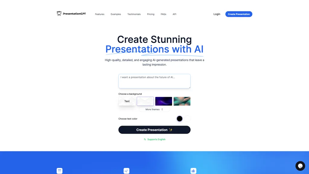 PresentationGPT screenshot