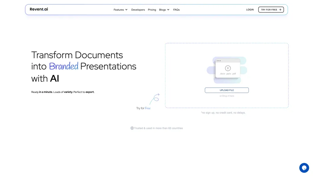 Revent press screenshot