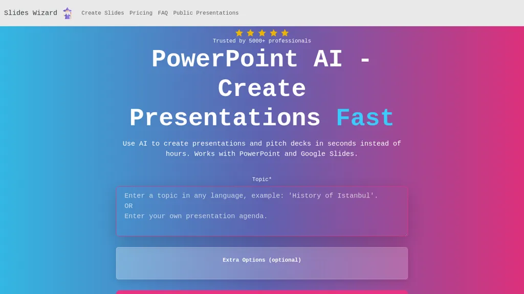 SlidesWizard.io screenshot