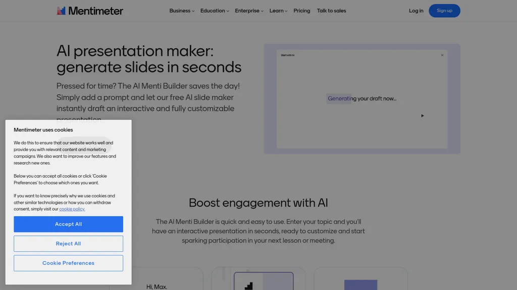 Mentimeter screenshot