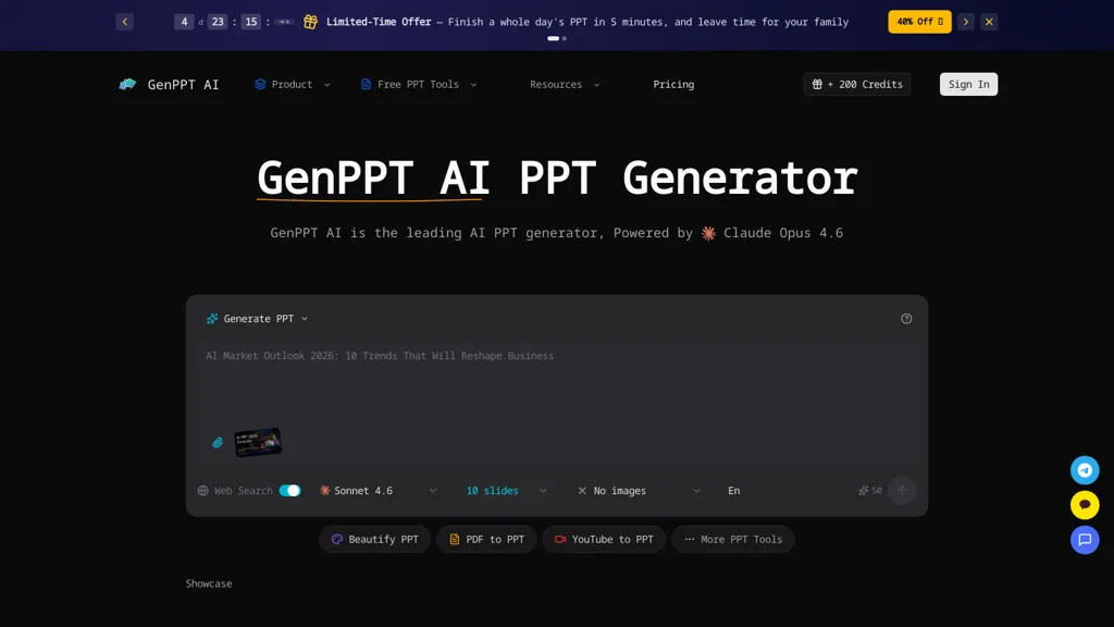 GenPPT AI screenshot