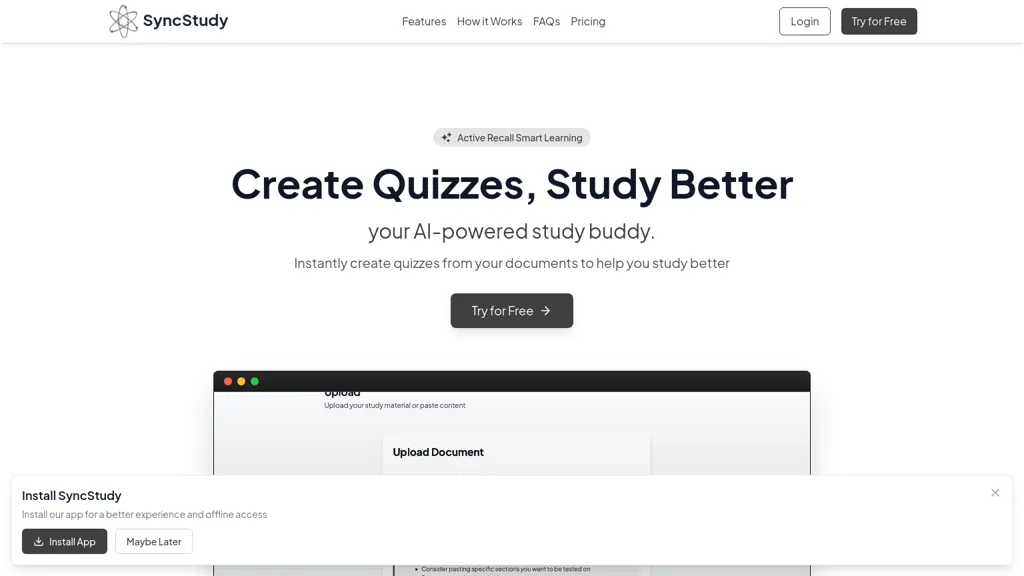 SyncStudy screenshot
