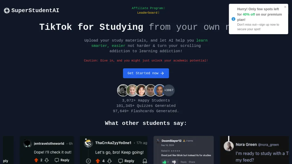 SuperStudentAI screenshot