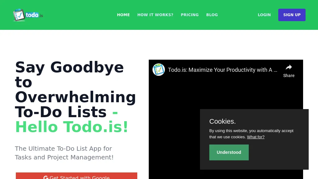 Todo.is screenshot