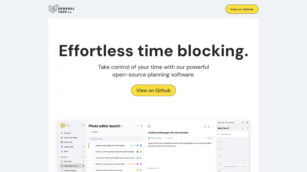 General Task (Beta) screenshot