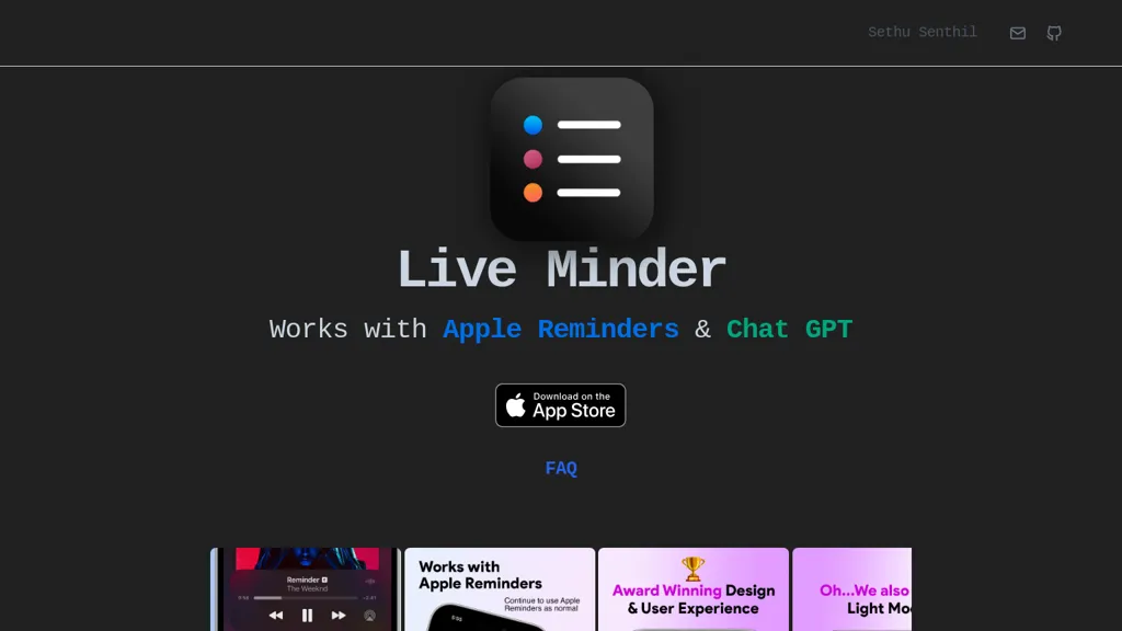Live minder screenshot