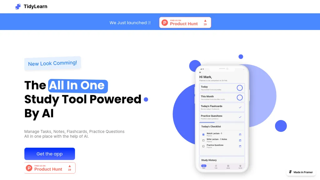 TidyLearn screenshot