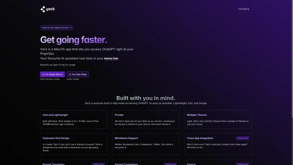 Yack screenshot