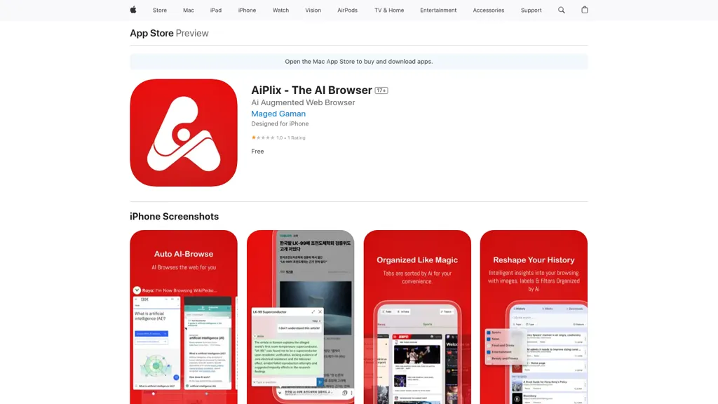 AiPlix - The AI Browser screenshot
