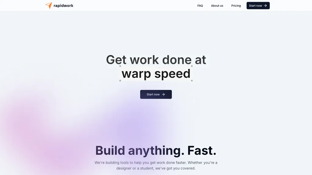 rapidwork.ai screenshot