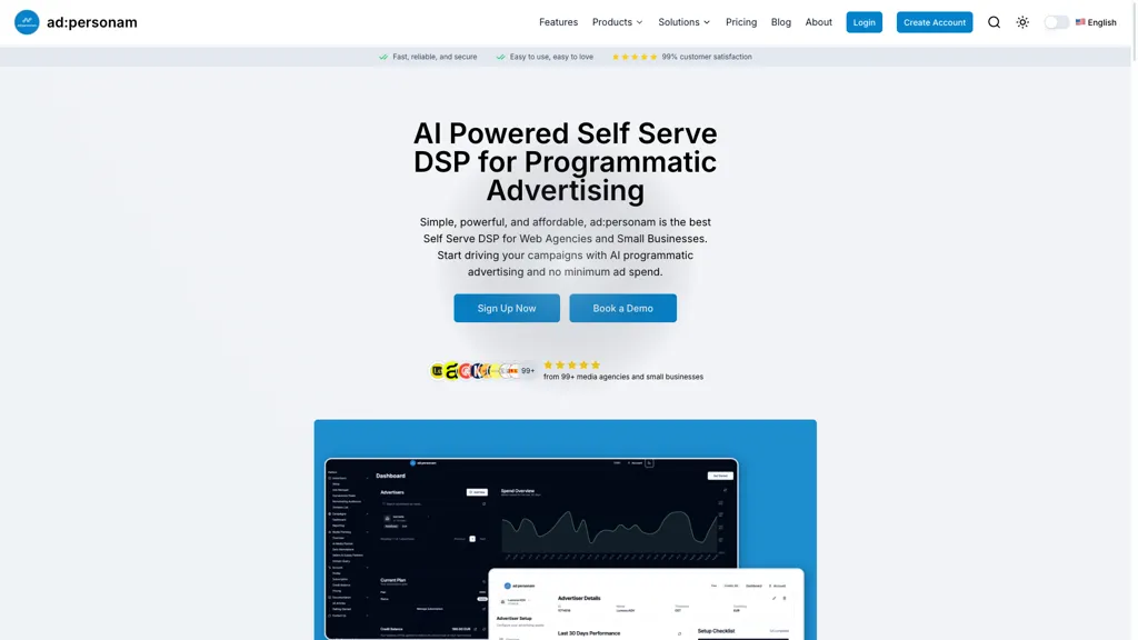 adpersonam Self Serve DSP screenshot