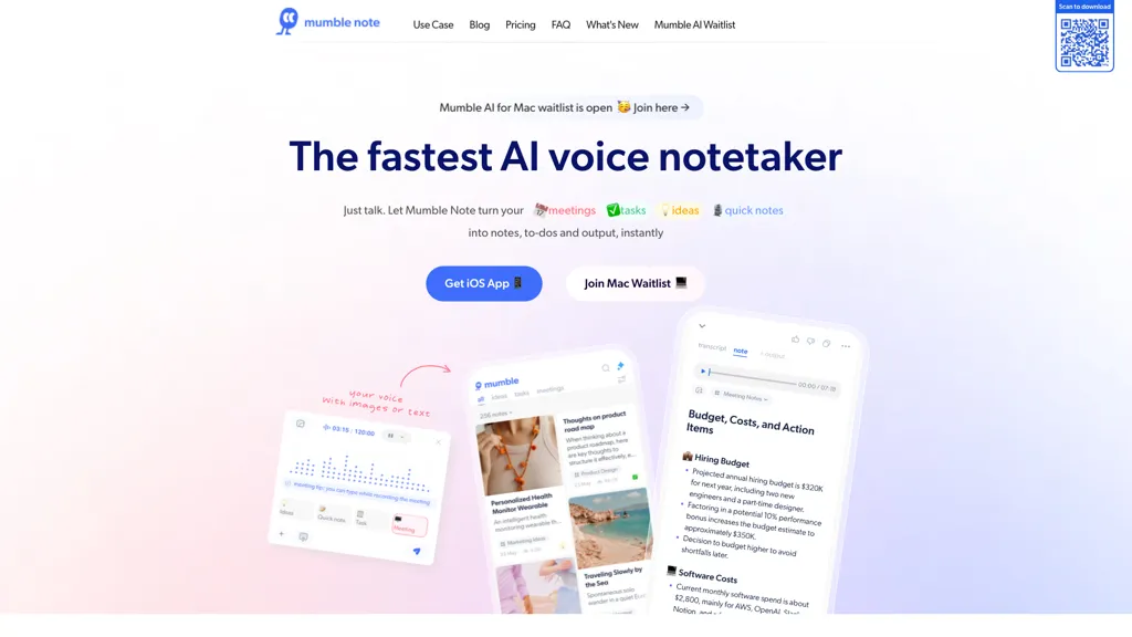 Mumble Note screenshot