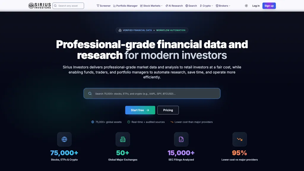 Sirius Investors screenshot