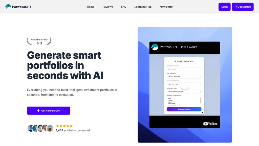 PortfolioGPT screenshot