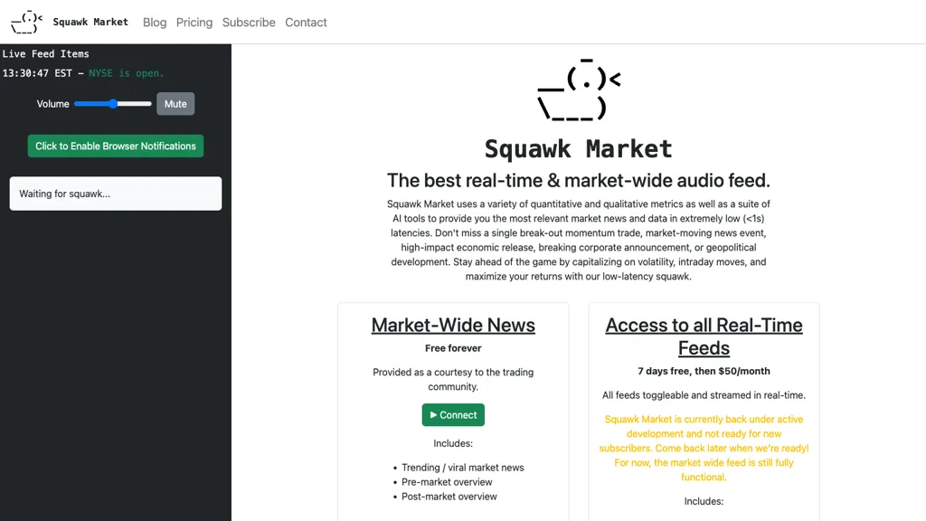 Squawk Market screenshot