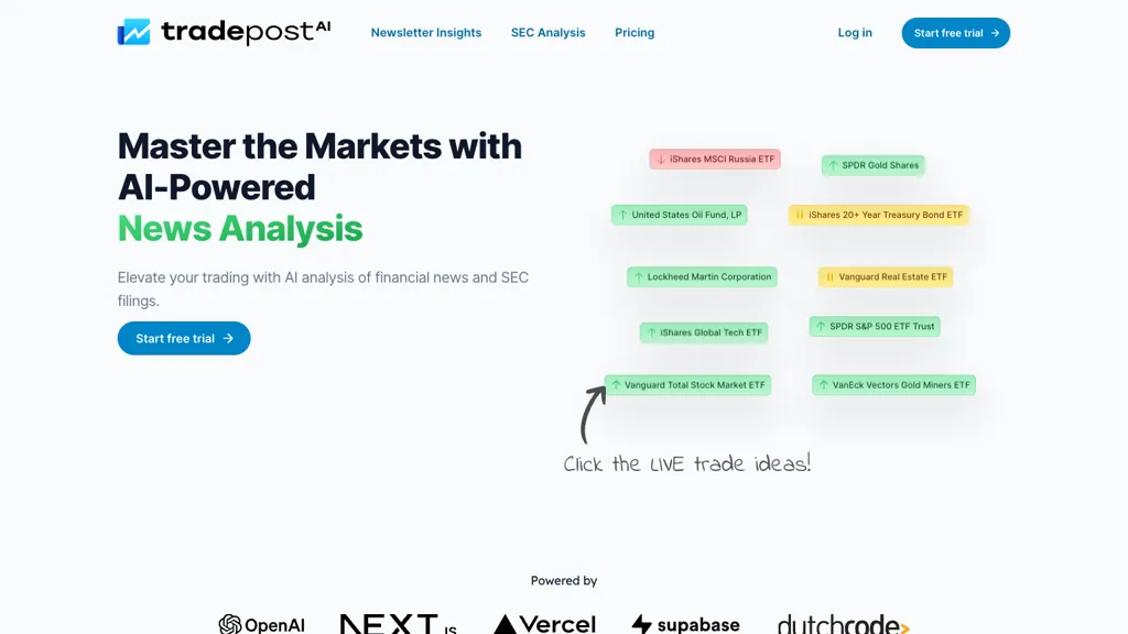 Tradepost.ai screenshot