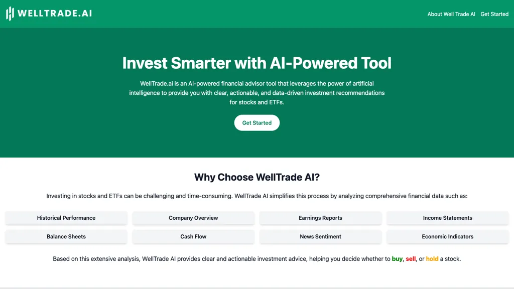 Well Trade AI screenshot