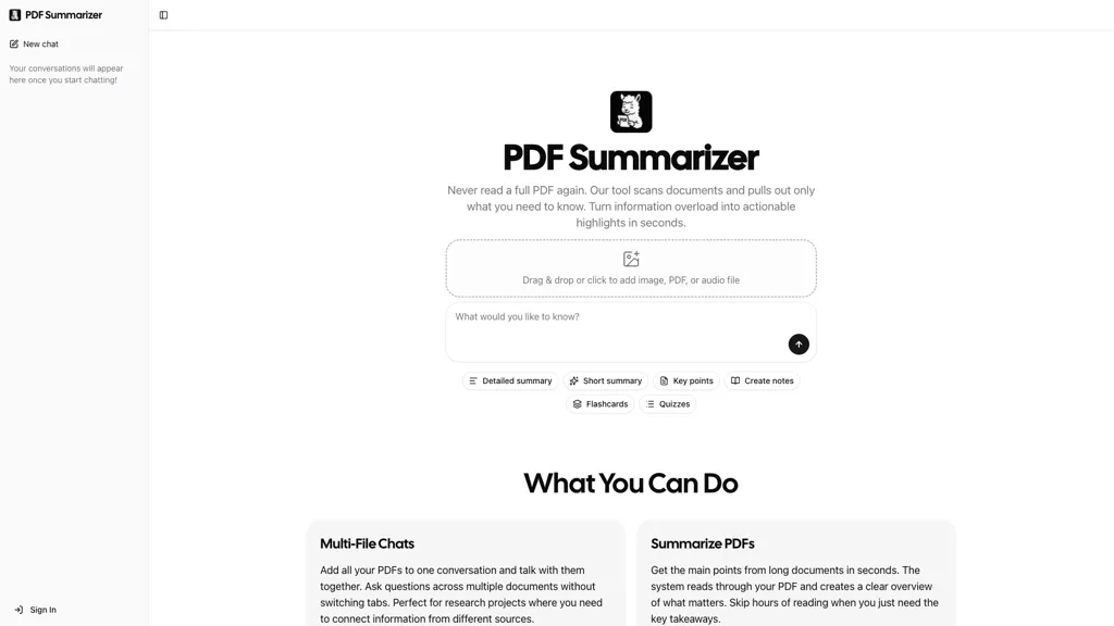 PDF Summarizer screenshot