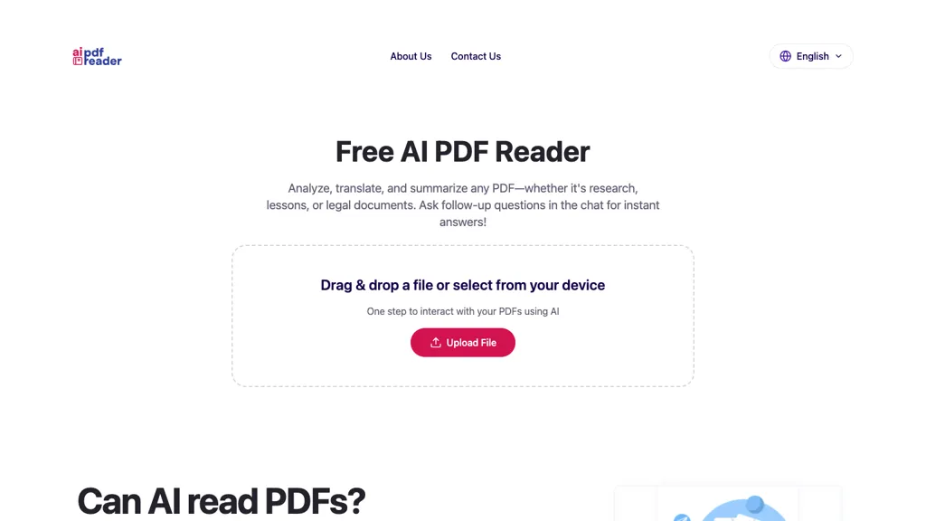 Free AI PDF Reader screenshot