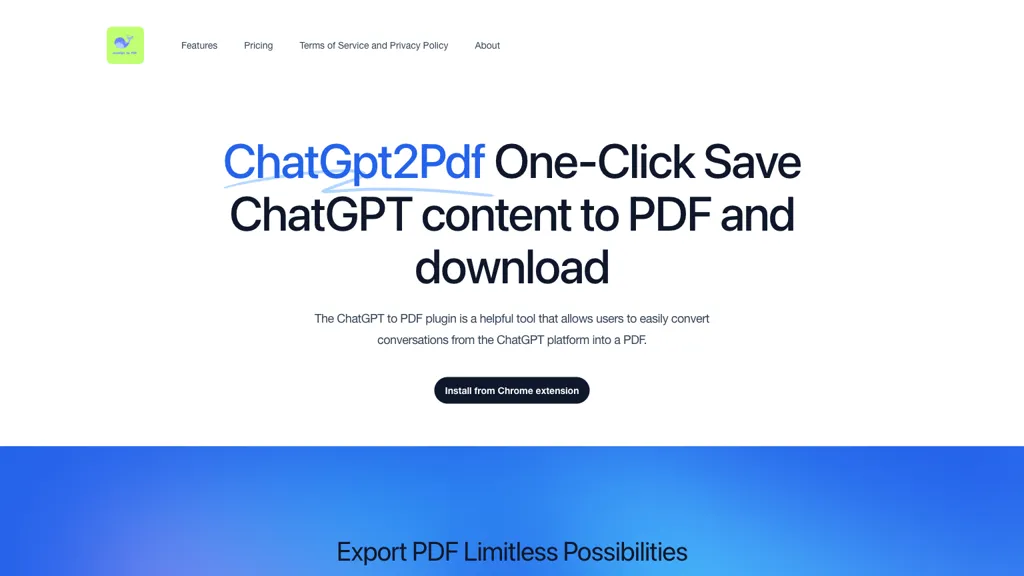 chatGpt2pdf screenshot