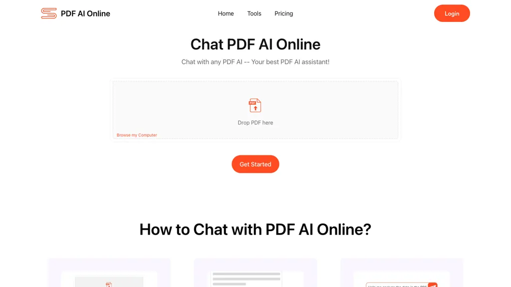 Chat PDF AI online screenshot