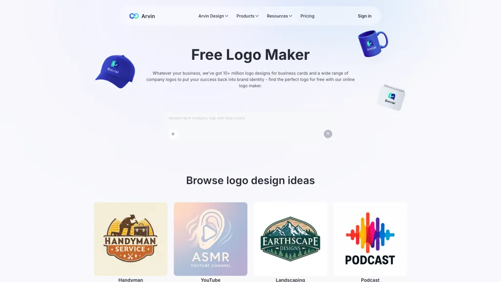Arvin AI Logo Maker screenshot