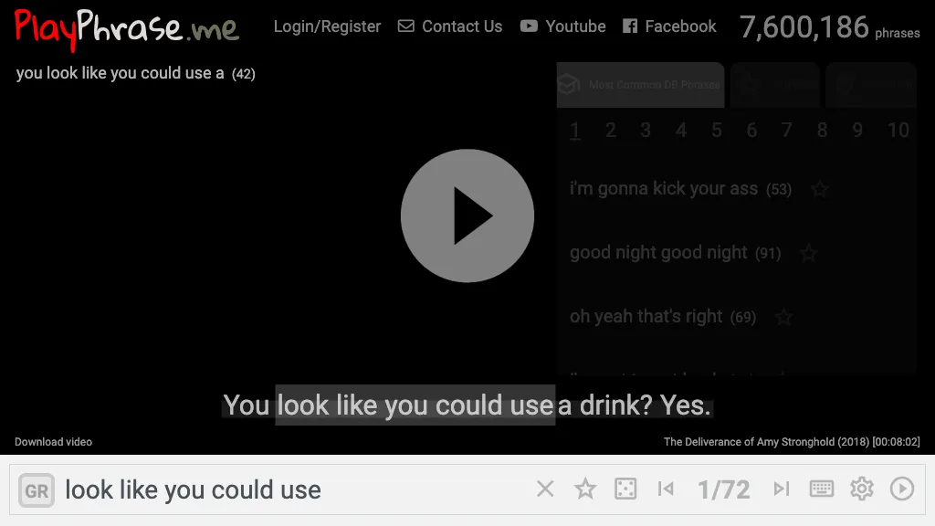 PlayPhrase.me screenshot
