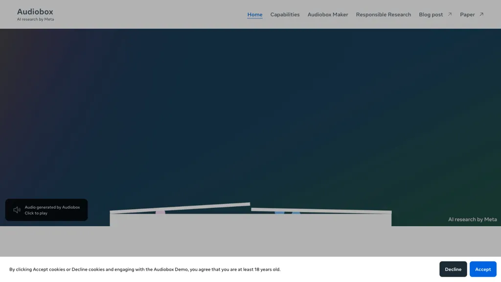 Audiobox by Meta screenshot