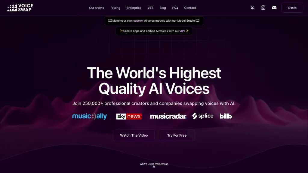 voice-swap.ai screenshot