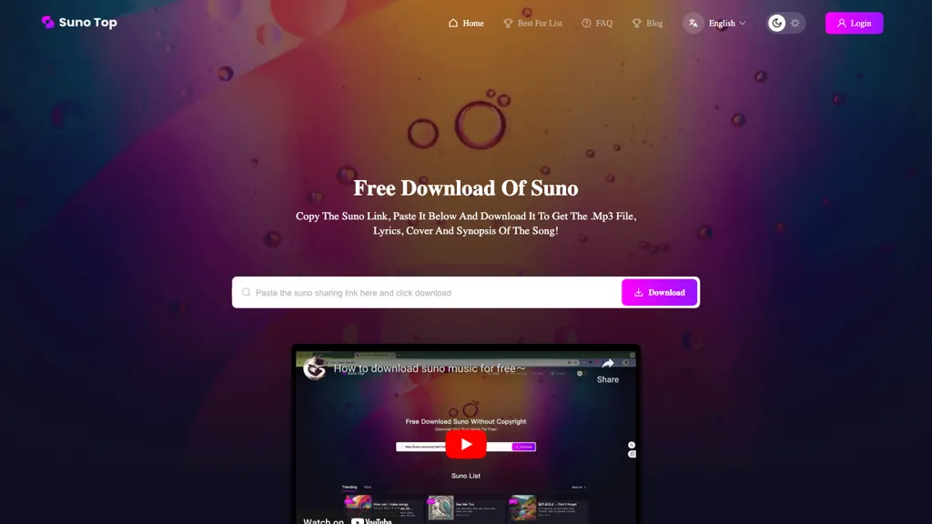 Suno-top screenshot