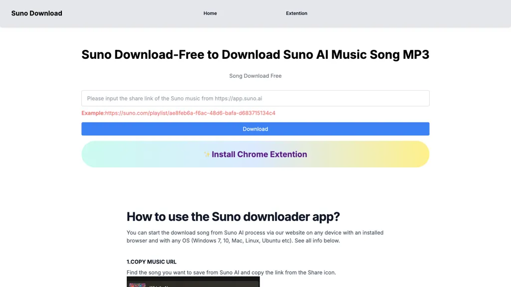 Suno download screenshot