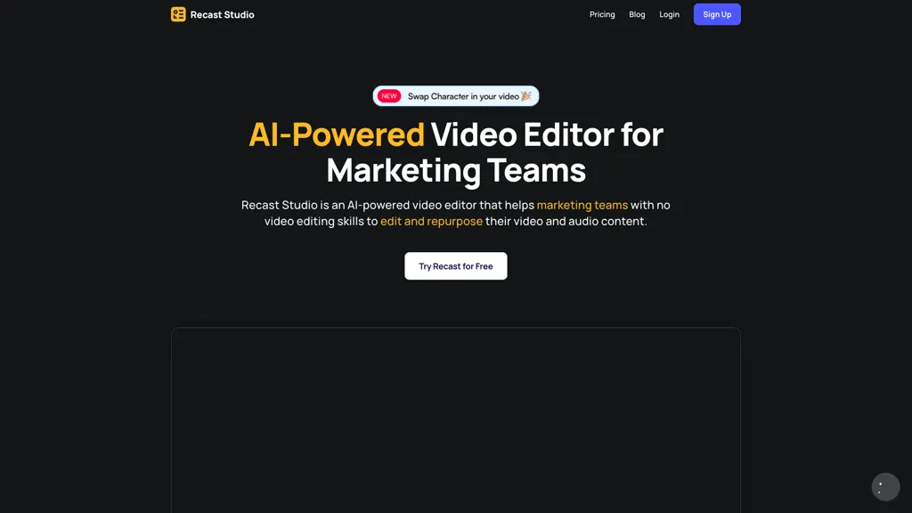 Recast Studio screenshot