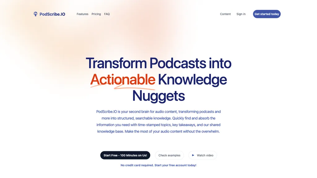 Podscribe.io screenshot