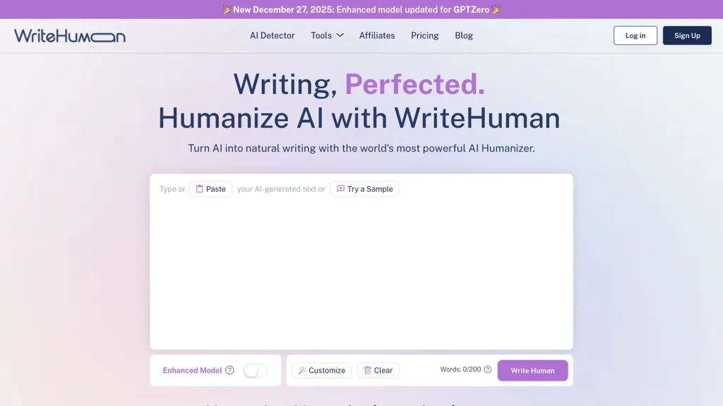 WriteHuman screenshot