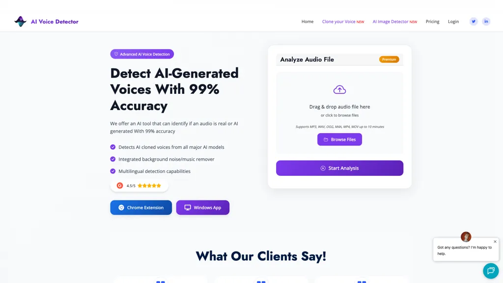 AI Voice Detector screenshot
