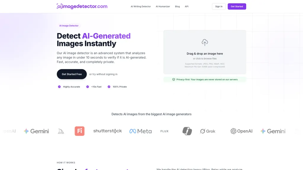 AI Image Detector screenshot
