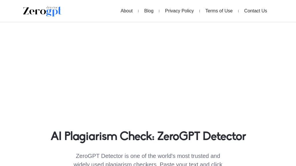 ZeroGPT Detector screenshot