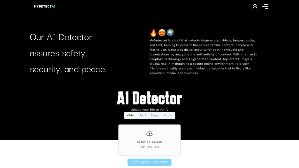 Mydetectai screenshot