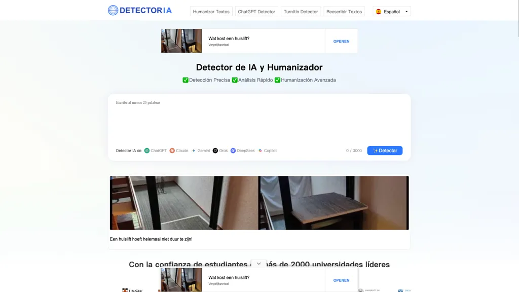 Detectordeia screenshot