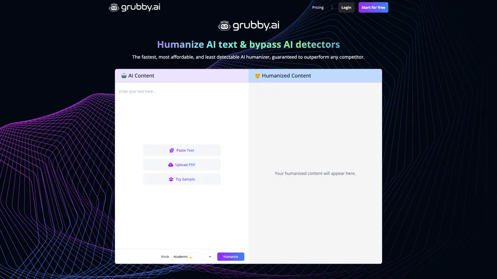 Grubby.ai screenshot
