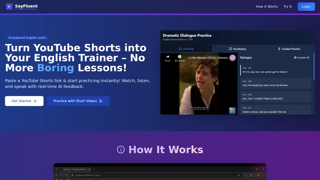 SayFluent screenshot