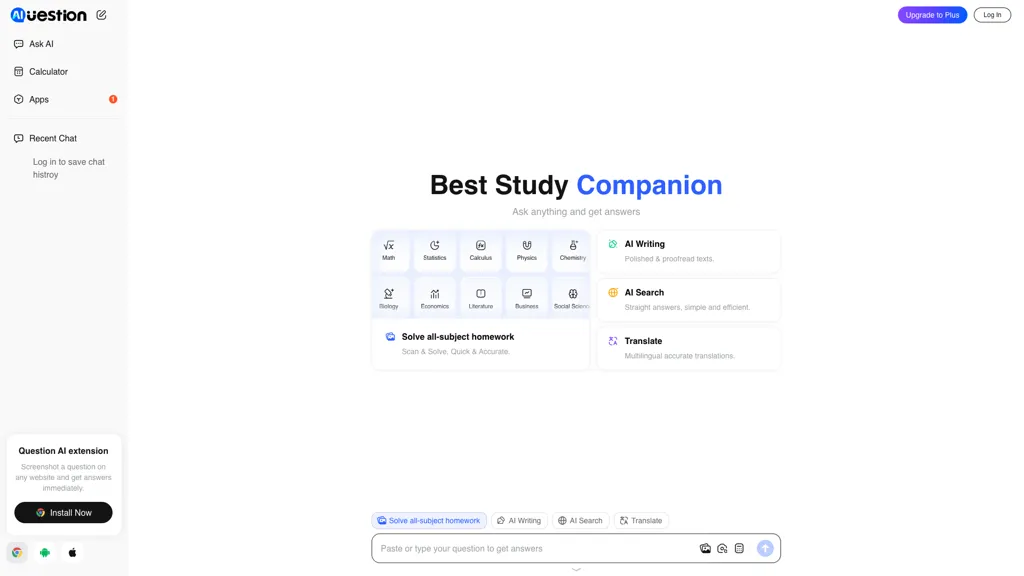 Question AI screenshot