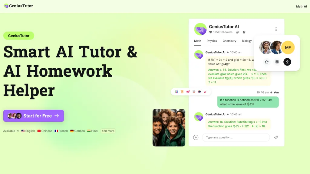GeniusTutor ai screenshot