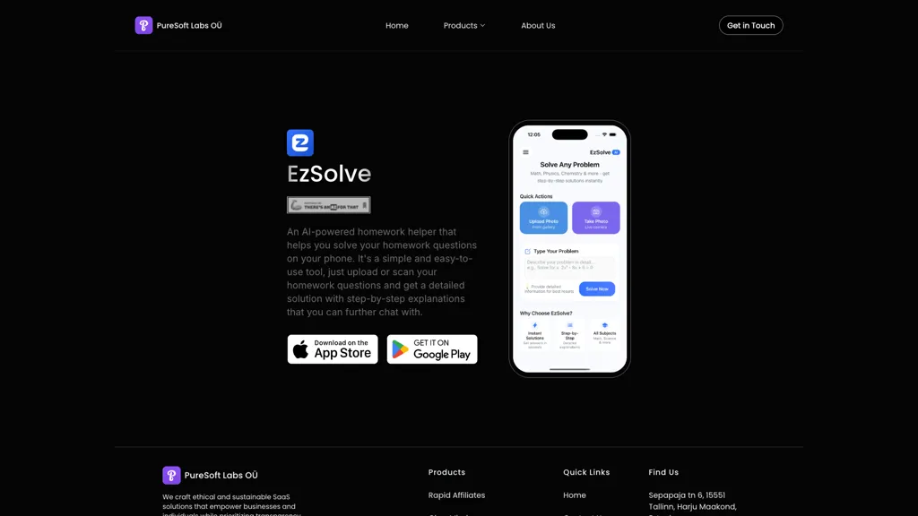 EzSolve: AI Homework Helper screenshot