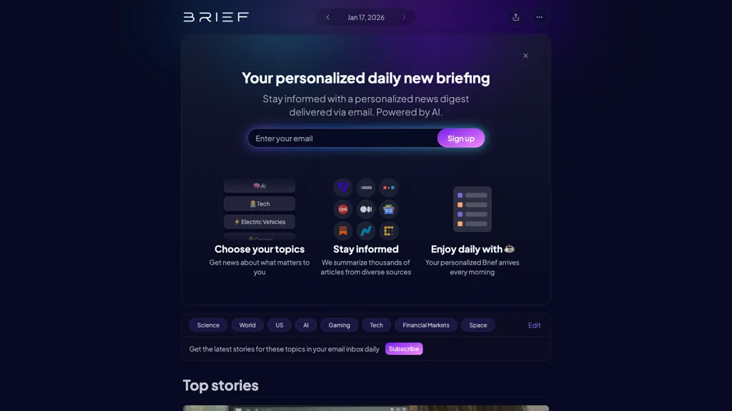 Brief News screenshot