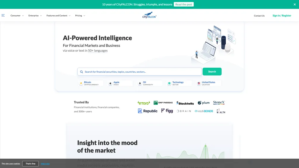 cityfalcon.ai screenshot