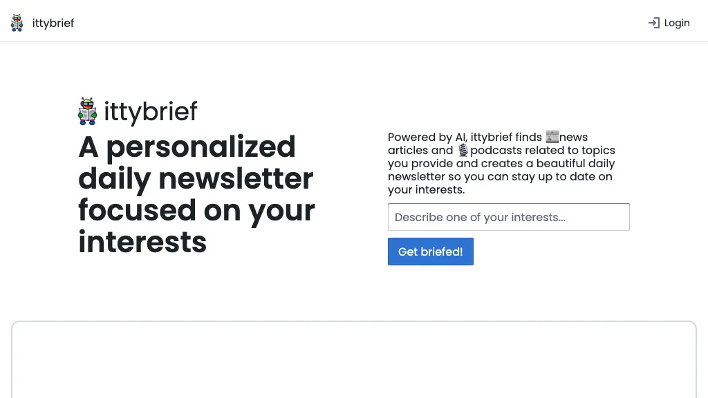 ittybrief screenshot
