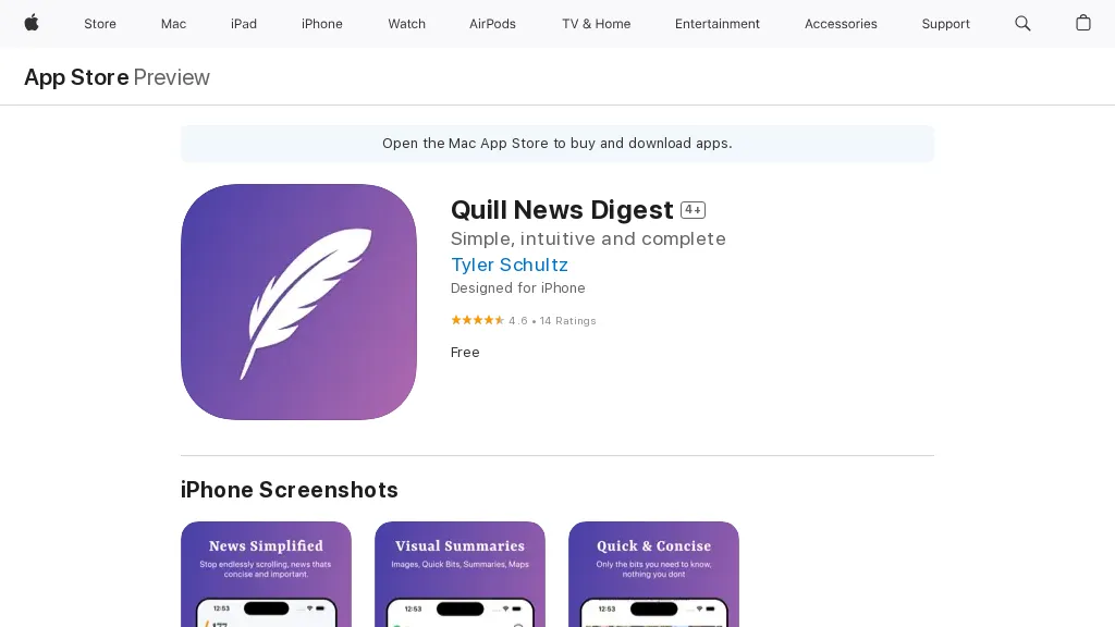 Quill - News Digest screenshot